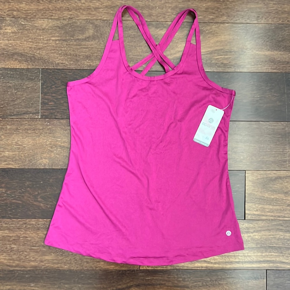 Apana yoga tank top size medium pink new with tags